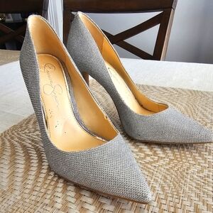Silver Sparkle, Size 9 Jessica Simpson Heels